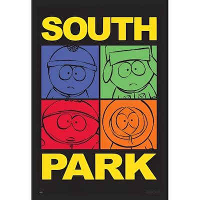South Park - Color Quad Framed Art Poster - 24 x 36 Inch