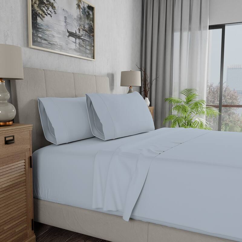 Color Sense 100% Cotton 300TC Ultra-Soft & Silky Wrinkle-Resistant Sheet Set