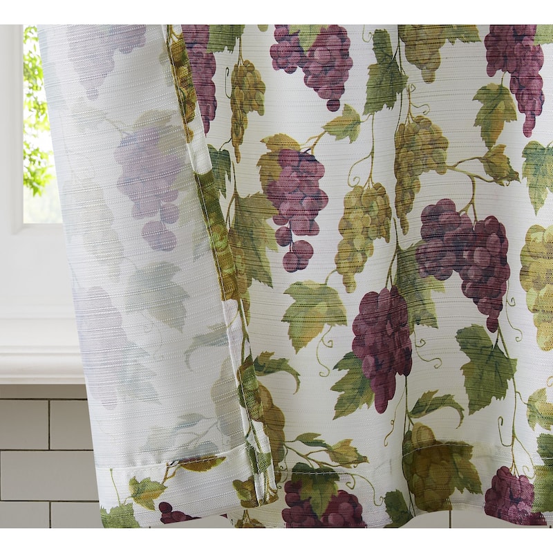 Grape Tribeca Kitchen Curtain Set with Valance and Tiers