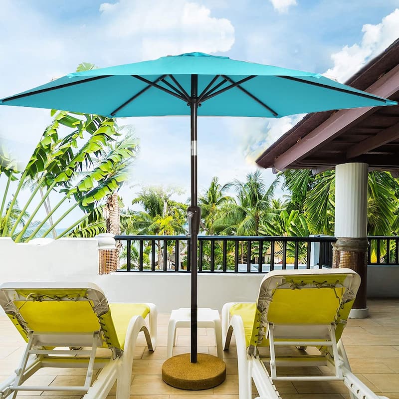 9FT Outdoor Market Patio Umbrella with Push Button Tilt and Crank,Table Umbrella,Swimming Pool Umbrella