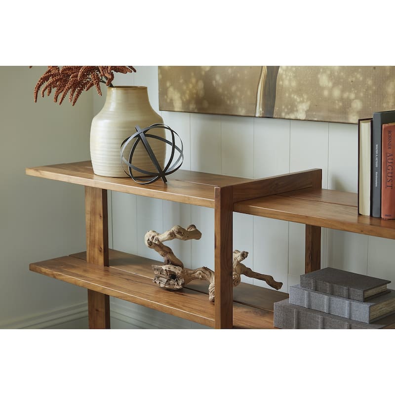 Signature Design by Ashley Fayemour Brown Console Sofa Table - 78" W x 19" D x 33.5" H