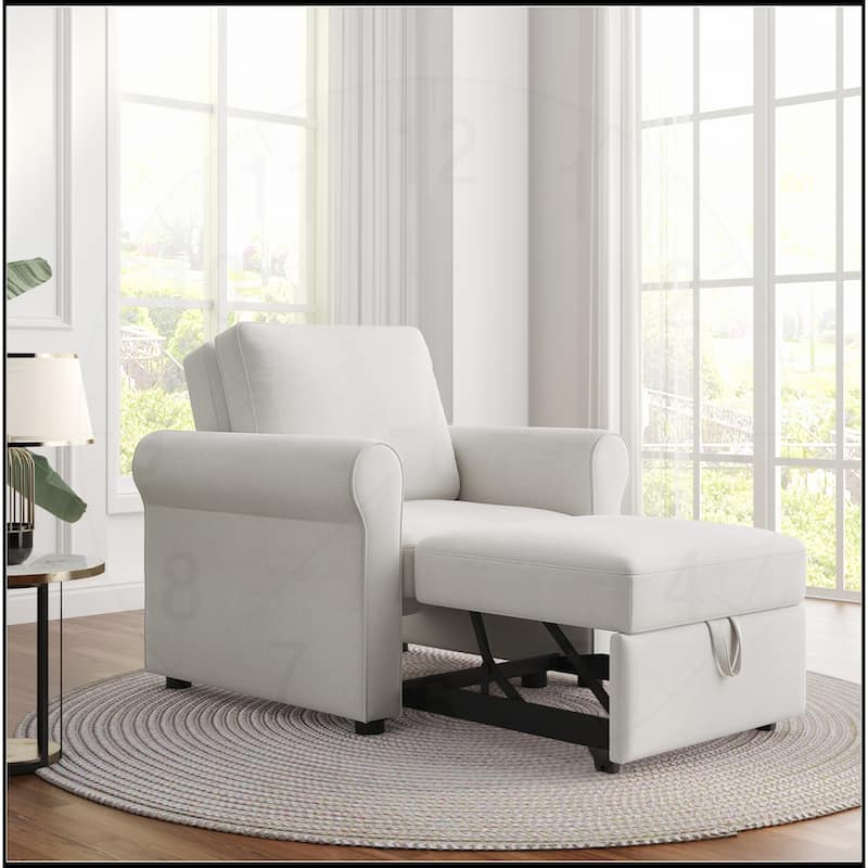 3-in-1 Convertible Sleeper Chair - Cream