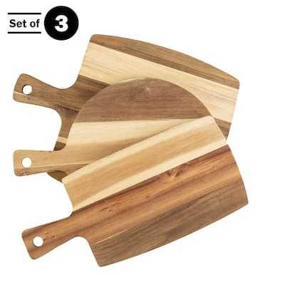 Cutting Boards for Kitchen - 3-Piece Acacia Wood Cutting Board Set with by Classic Cuisine