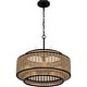 preview thumbnail 2 of 8, Teton 5-Light Matte Black Pendant