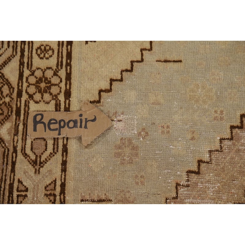 Pre-1900 Antique Vegetable Dye Khotan Rug Hand-Knotted Wool Carpet - 5'7"x 10'7"