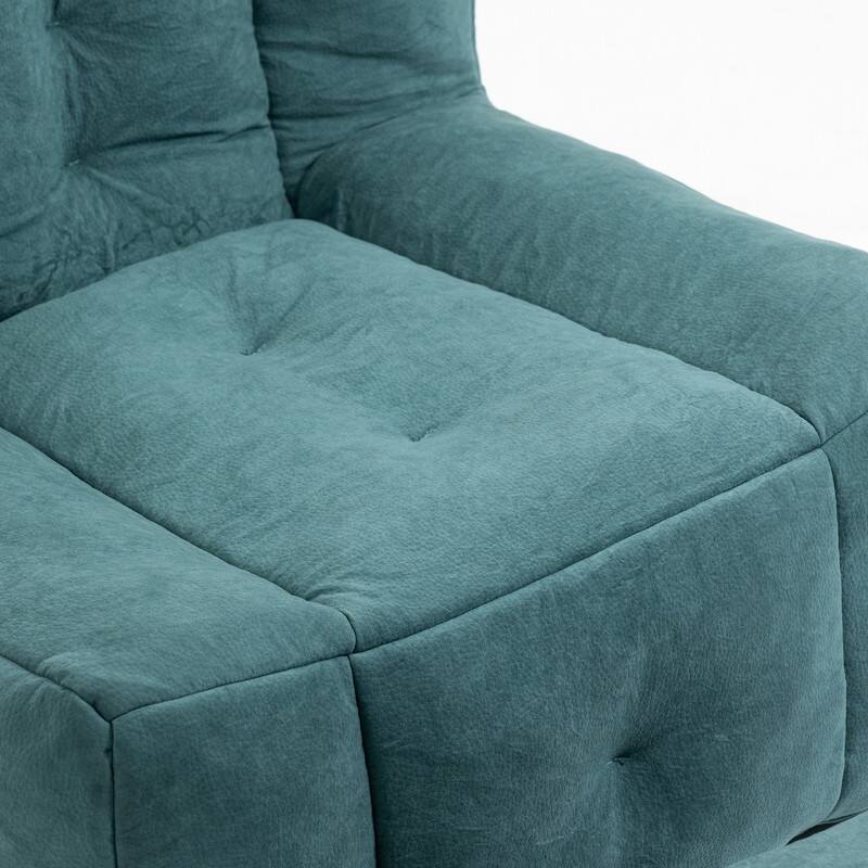 Fluffy Bean Bag Beanbag Chair with Memory Foam and Footrest