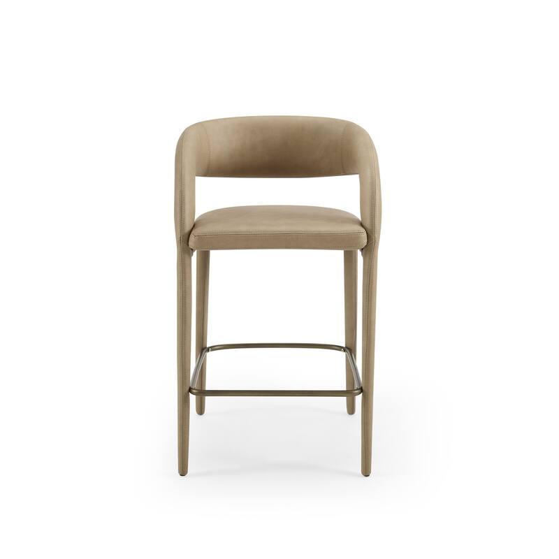 Modrest Faerron Modern Tan Leatherette Counter Chair