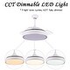 preview thumbnail 37 of 44, 36" Modern Retractable Ceiling Fan with Led Light, 6-Speed Reversible Ceiling Fan with Remote - 36