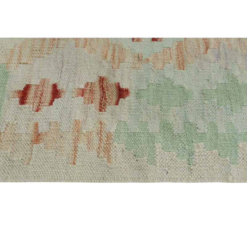 Sun Faded Flatweave Rosetta Rust/Beige Runner - 2'8" x 9'7"