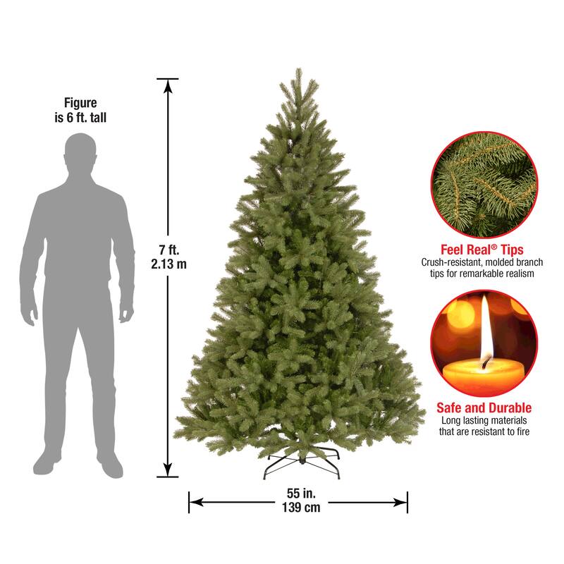 National Tree Company 7.0 ft. Feel Real Down Swept Hinged Douglas Fir Christmas Tree