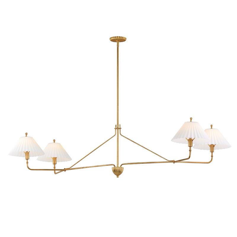 Maxim 18314SW Kismet 4 Light 60" Wide Linear Pendant - Gold Leaf