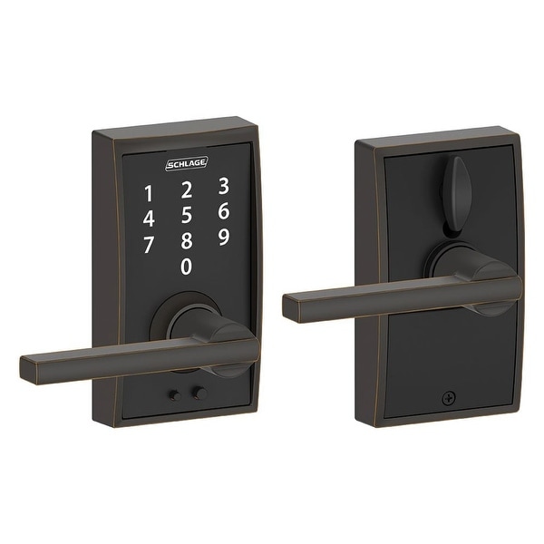 Schlage FE695-CEN-LAT Century Touch Entry Leverset with Latitude Lever
