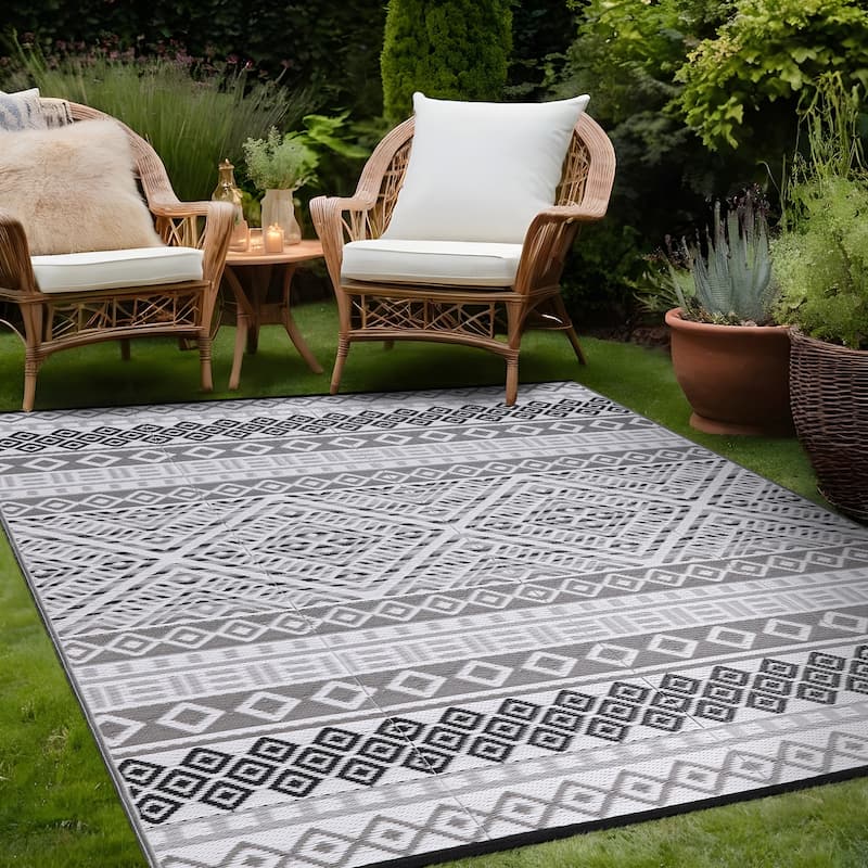 Beverly Rug Boho Outdoor Rug Waterproof for Patio, RV Camping