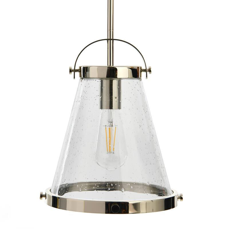 Robert Stevenson Lighting Wesley - Metal and Seedy Glass Ceiling Light