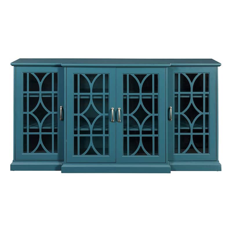 Modern Teal Blue TV Stand and Buffet Sideboard
