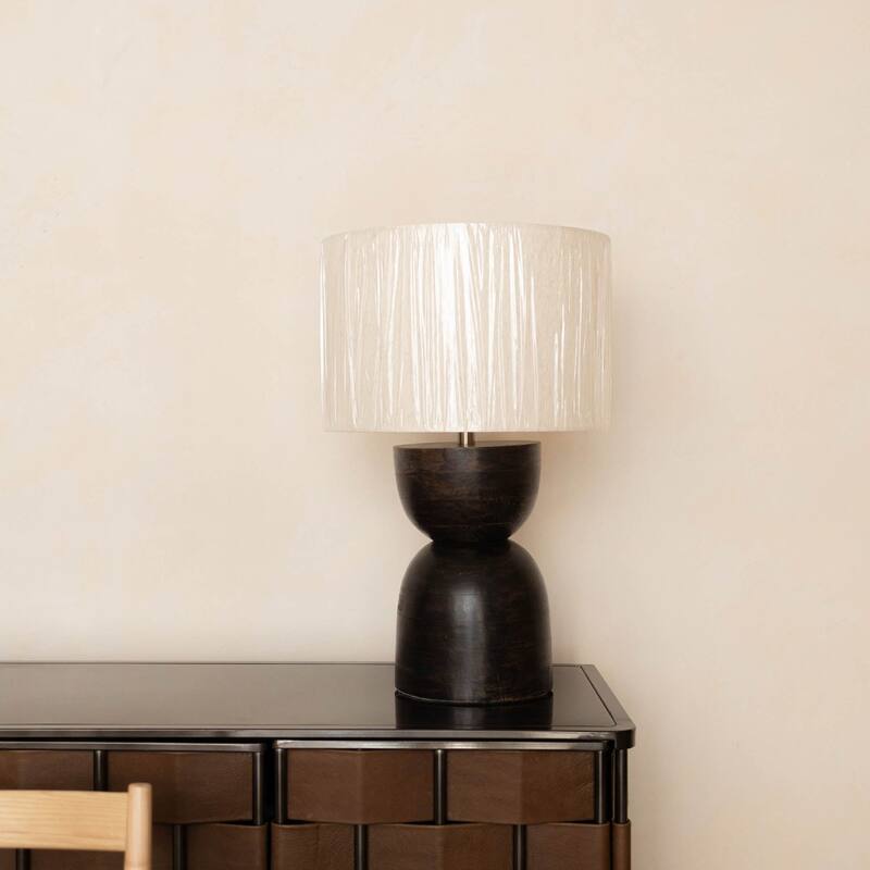 Millerville 26" Table Lamp with Fabric Shade, Brown