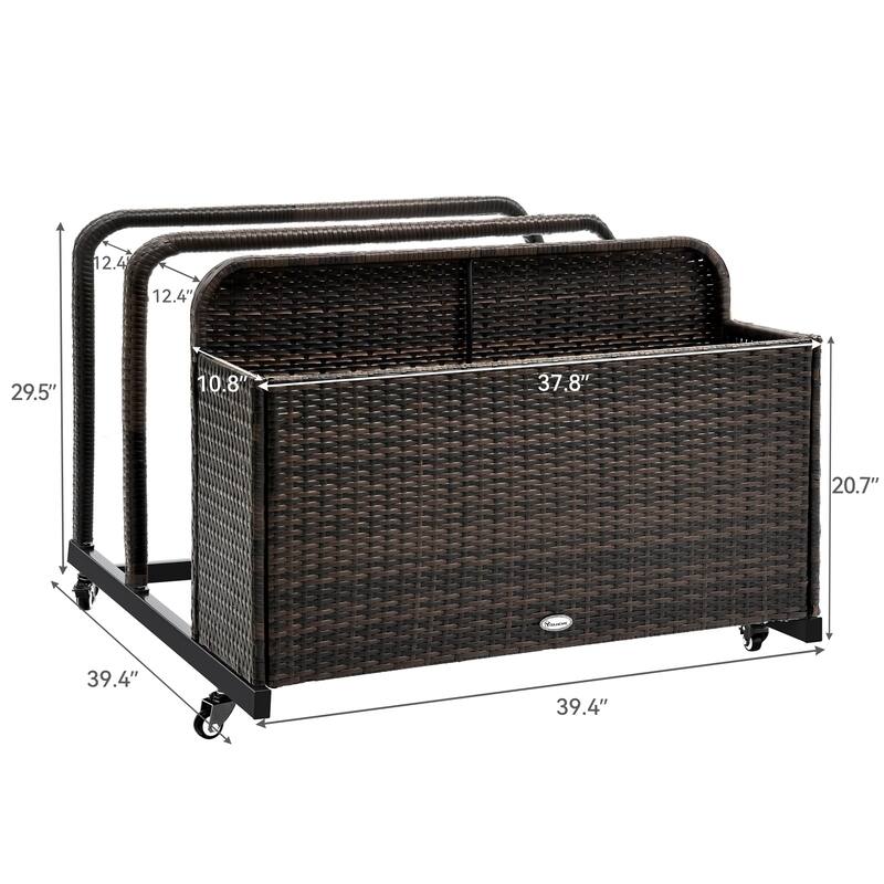 Outdoor Wicker Patio Poolside Deck box