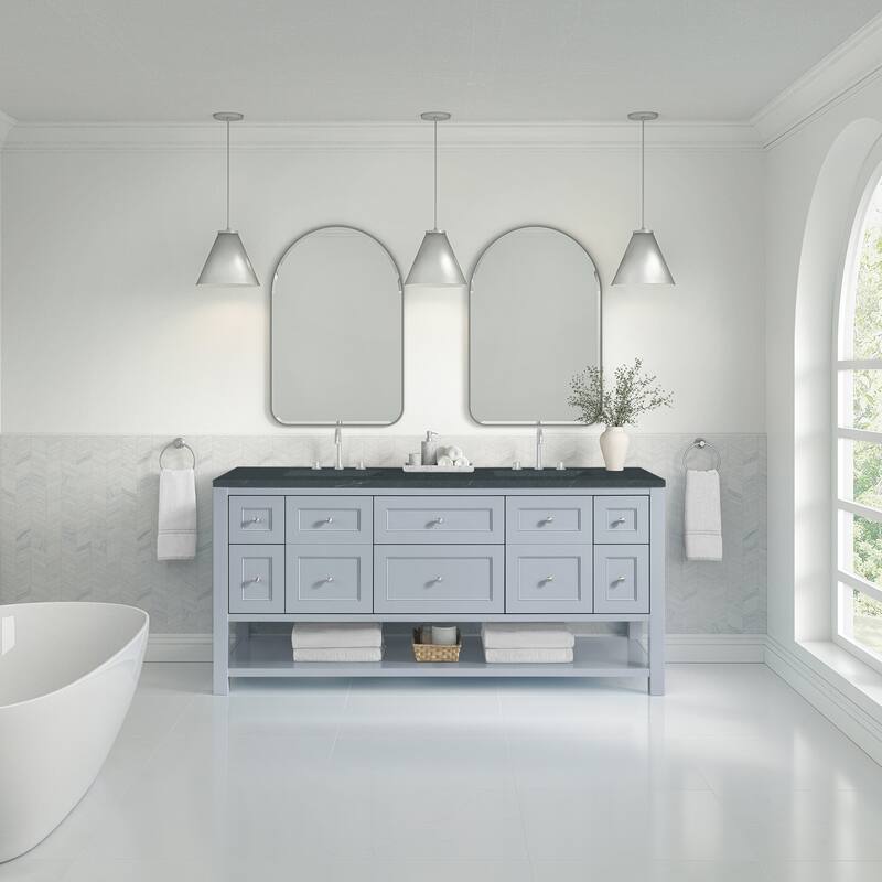Breckenridge 72" Double Vanity, Serenity Blue - 72D