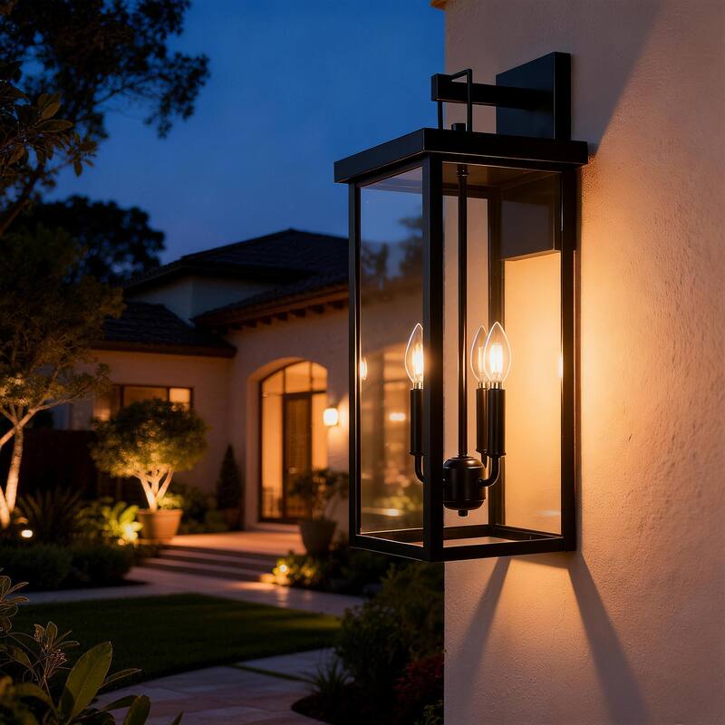 Outdoor Iron Rectangular Wall Light