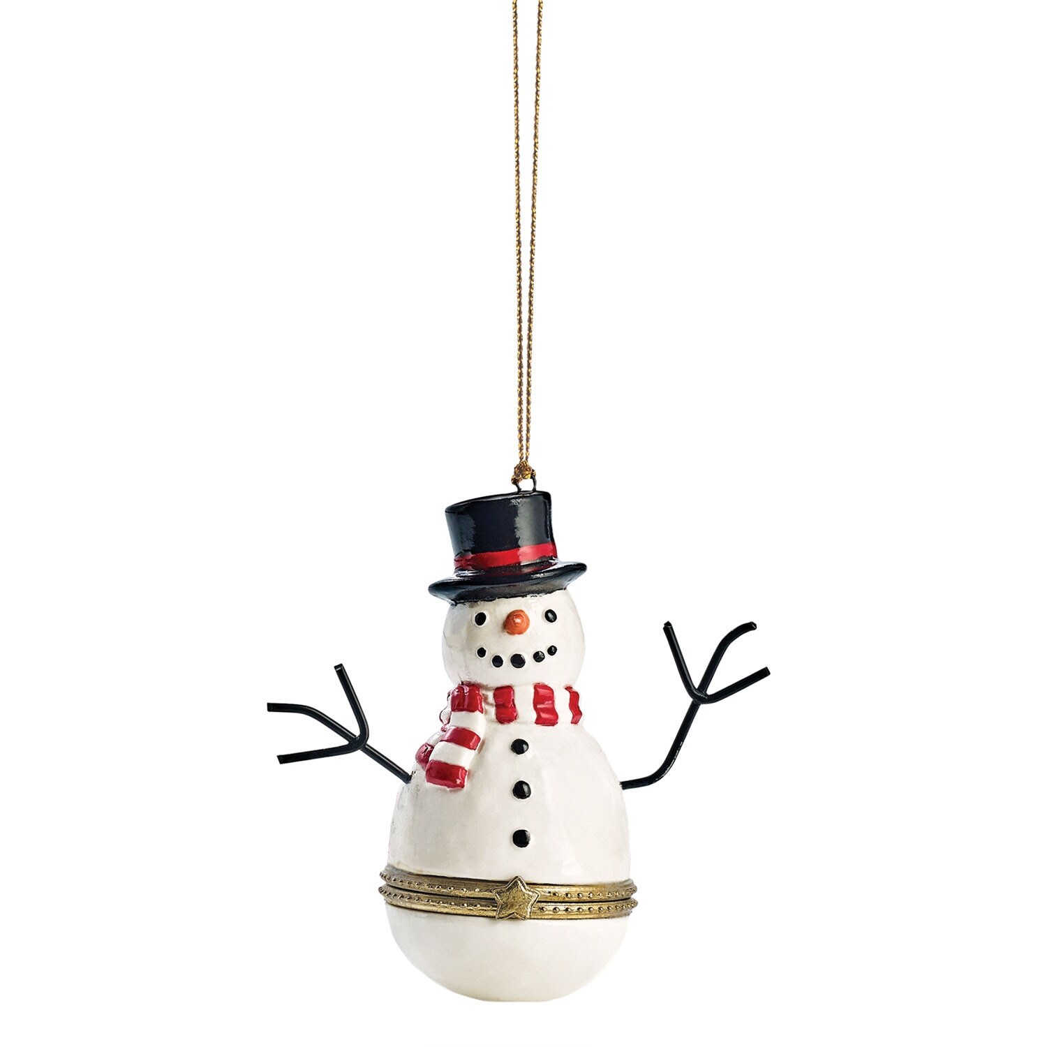 Shop Bandwagon Christmas Decoration Porcelain Surprise Ornaments Box Snowman With Arms 3 5 In X 3 5 In Overstock 25364653