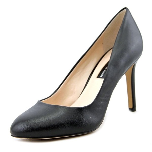 INC International Concepts Bensin Women Round Toe Leather Black Heels