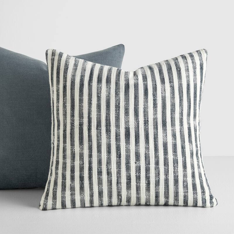 2-Pack Yarn-Dyed Patterns Decor Throw Pillows in Yarn-Dyed Bengal Stripe / Solid