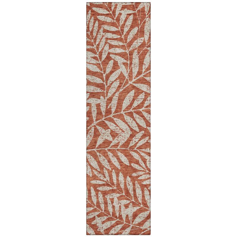 Machine Washable Indoor/ Outdoor Chantille Palm Rug