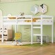 preview thumbnail 4 of 3, Twin Loft Bed with Ladder, Bed Platform of Strengthened Slats, White