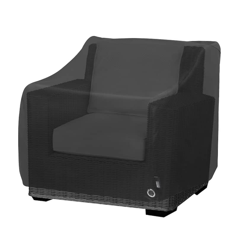 Modern Leisure® Garrison Black Diamond Patio Lounge/Club Chair Cover, Waterproof, 35"L x 38"W x 31"H, Black