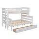 preview thumbnail 14 of 12, Twin over Full Bunk Kids Bed Frame with 2-Storage Drawers, Sturdy Slanted Ladder, No Box Spring Required, Easy Assembly, Grey