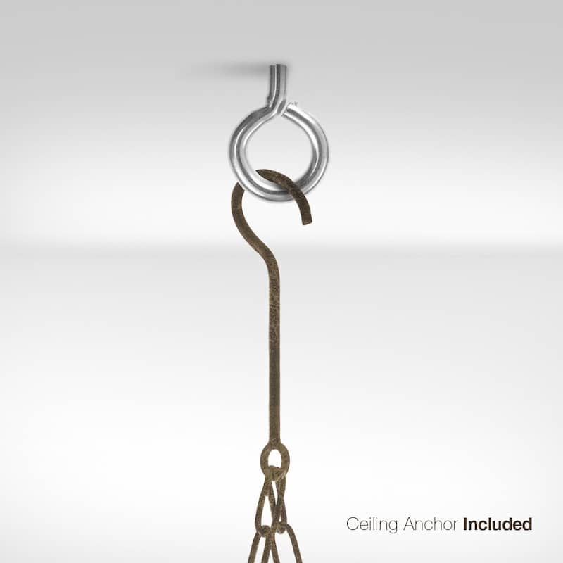 Sorbus Pot and Pan Rack for Ceiling with Hooks - Oval Mounted Storage Rack - 31.50" L X 16.50" W X 21" H - 31.50" x 16.50" x 21"