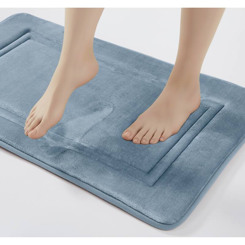 Simply Essential Antimicrobial Memory Foam Set of 2 Bath Rug