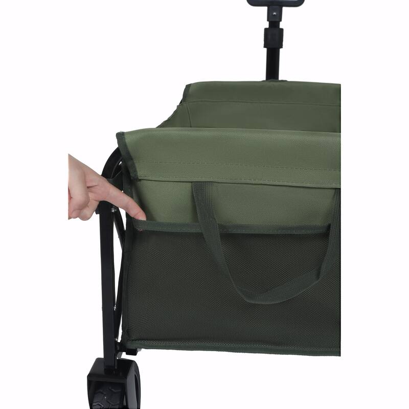 Expandable Dual-Layer Utility Wagon - 100% Extra Space for Convenient Storage