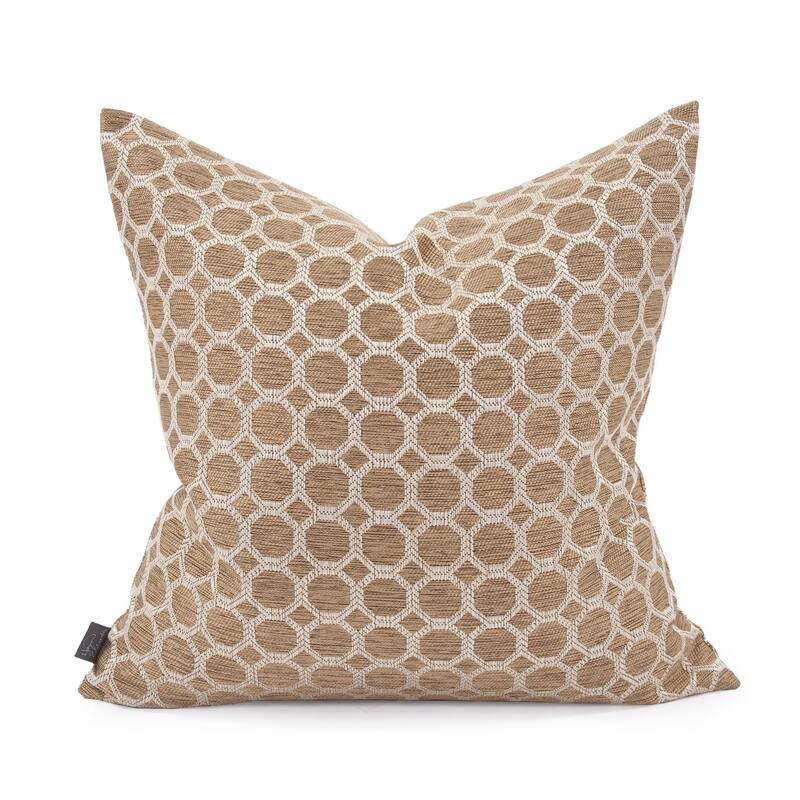 Allan Andrews 20" Gusseted Pillow with Down Insert, Bella Collection - Pewter