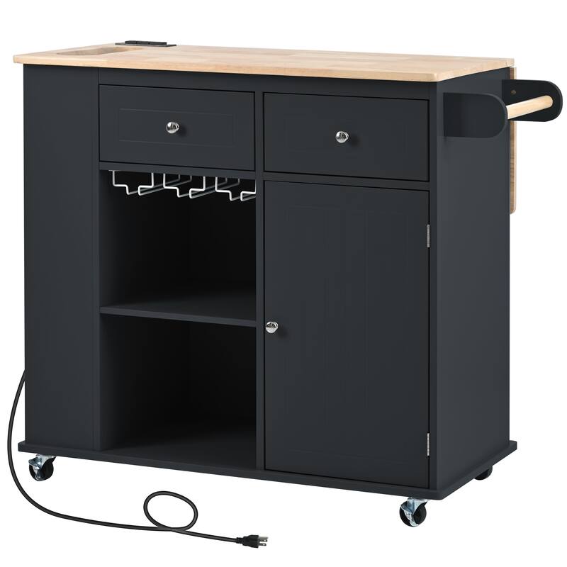 Kitchen Island with Power Outlet