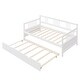 preview thumbnail 6 of 5, Twin Size Daybed Wood Bed with Twin Size Trundle,White