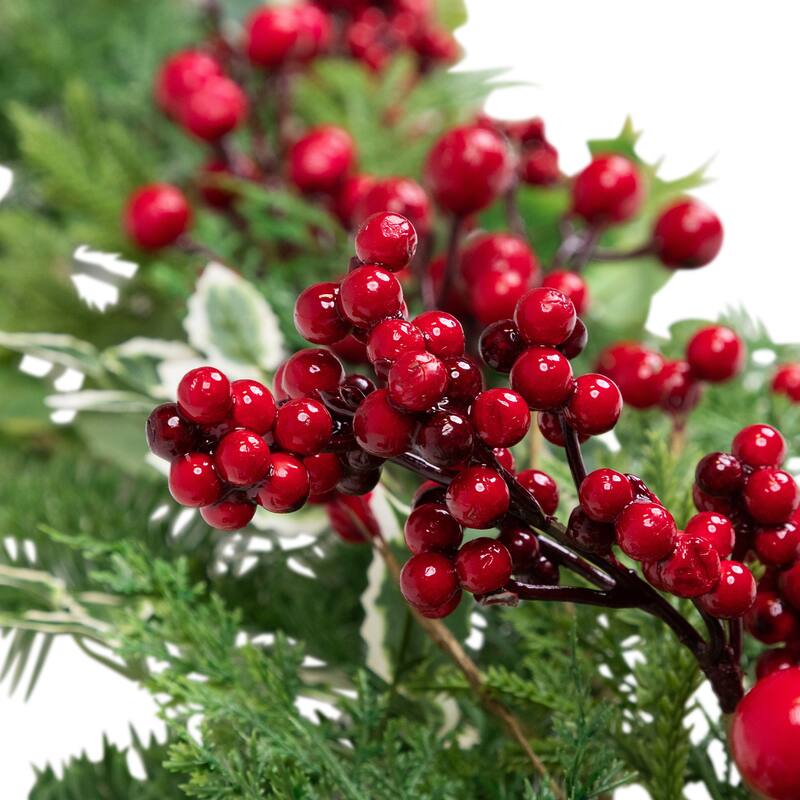 Mixed Pine, Cedar and Berries Artificial Christmas Garland - 5' - Unlit