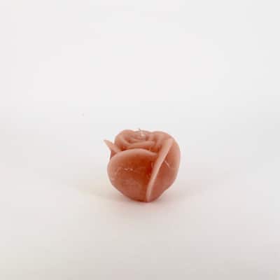 Medium 1-Wick Rose Candle 4.75"Dia x 4" Brique - Brique