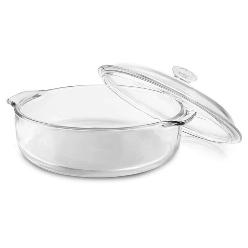 Libbey Baker's Basics 2-Piece Glass Casserole Baking Dish Set with 1 Glass Cover