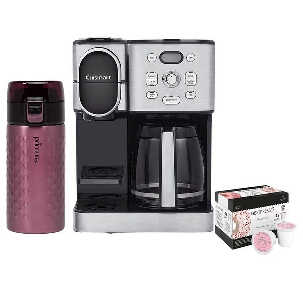Cuisinart 12 Cup Programmable Stainless Steel Thermal Coffee Maker with Thermal  Carafe (DCC-1850 /DCC-3400) Bundle Including Permanent Filter and 1 YR CPS  Enhanced Protection Pack 
