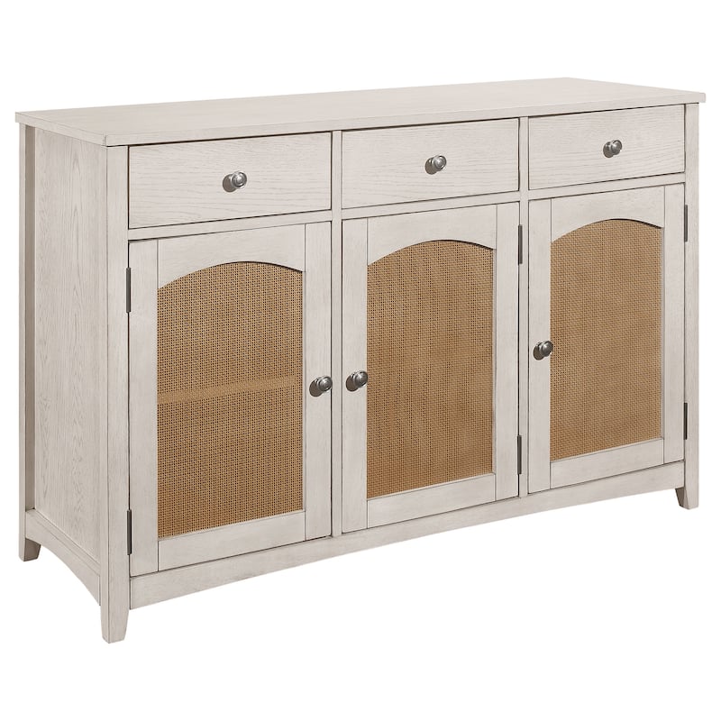 Kirby 3-Drawer Sideboard Buffet Cabinet Rustic Off White - Rustic Off White