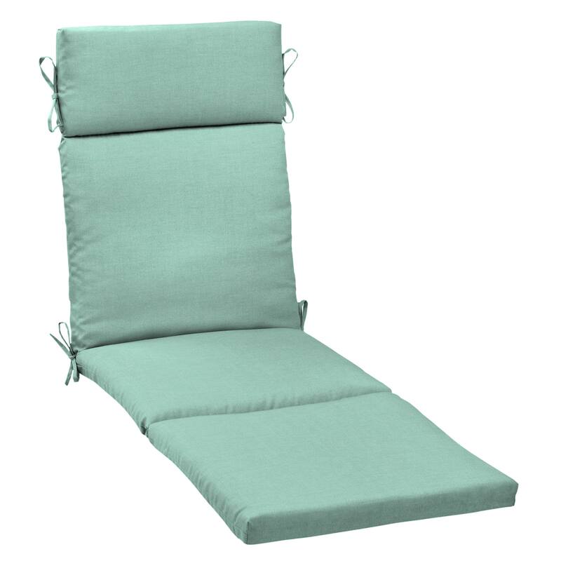 Arden Selections Leala Texture Outdoor Chaise Lounge Cushion - 72 in L x 21 in W x 2.5 in H - Aqua Leala