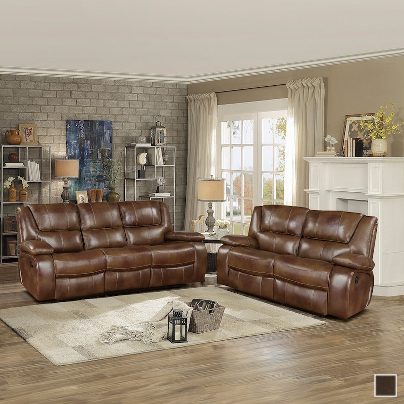 Fremont & Park Baron 2-Piece Leather Match Manual Reclining Sofa Sets