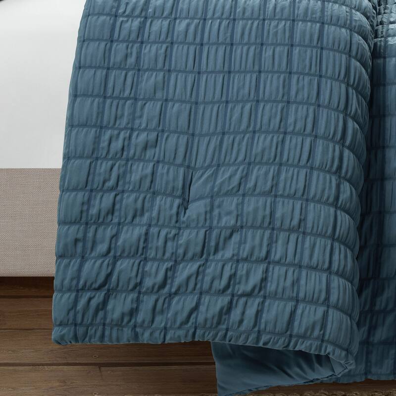 Lush Decor Crinkle Textured Dobby Comforter Set