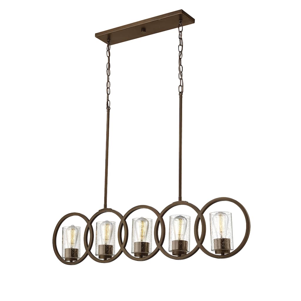 Delano Metal Island Light in Rubbed Bronze- 2 Lights