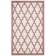 preview thumbnail 173 of 192, SAFAVIEH Amherst Norma Modern Rug 5'3" x 8' - Ivory/Red - Rectangle