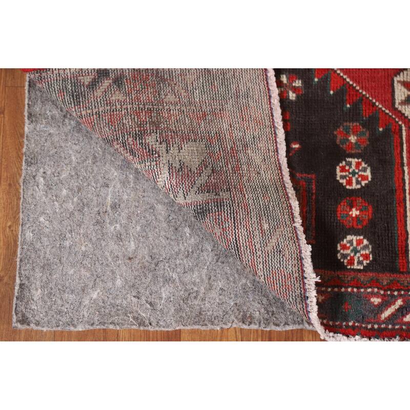 Hamedan Persian Vintage Area Rug Handmade Wool Carpet - 4'0"x 7'0"