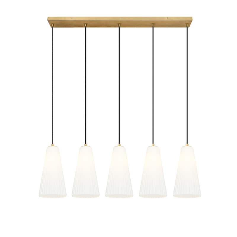 Z-Lite 3043P7-5L Farrell 5 Light 42" Wide Linear Chandelier