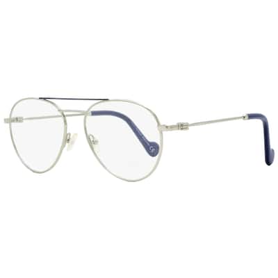 Moncler 016 Womens Palladium/Dark Blue 54 mm Eyeglasses - Palladium/Dark Blue - Palladium/Dark Blue