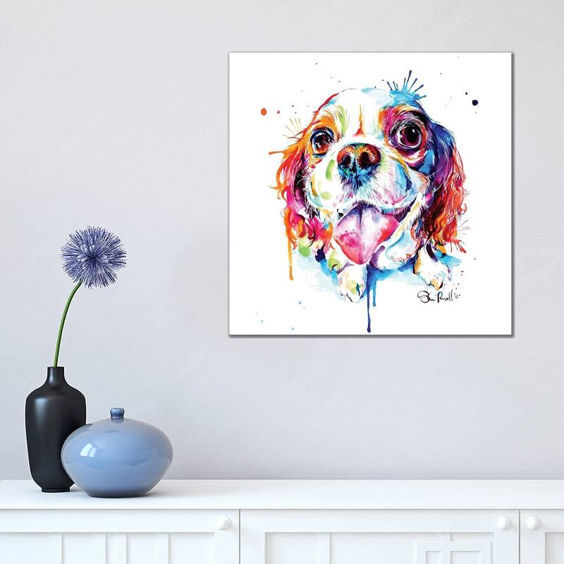 iCanvas "Cavalier King Charles Spaniel" by Weekday Best Canvas Print - 18x18x1.5